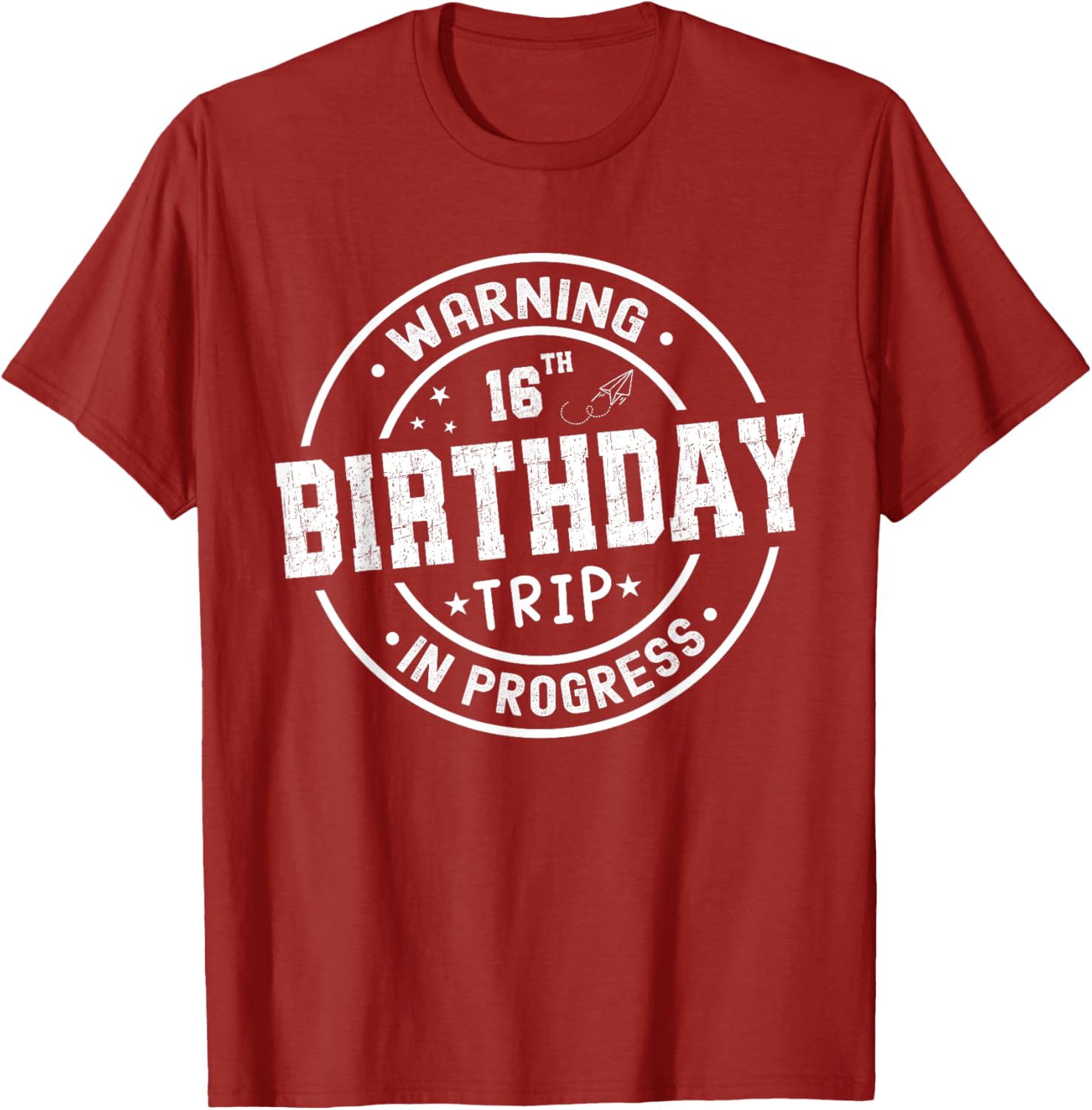 Funny 16th Birthday Trip In Progress T-Shirt for Teens and Kids - 15