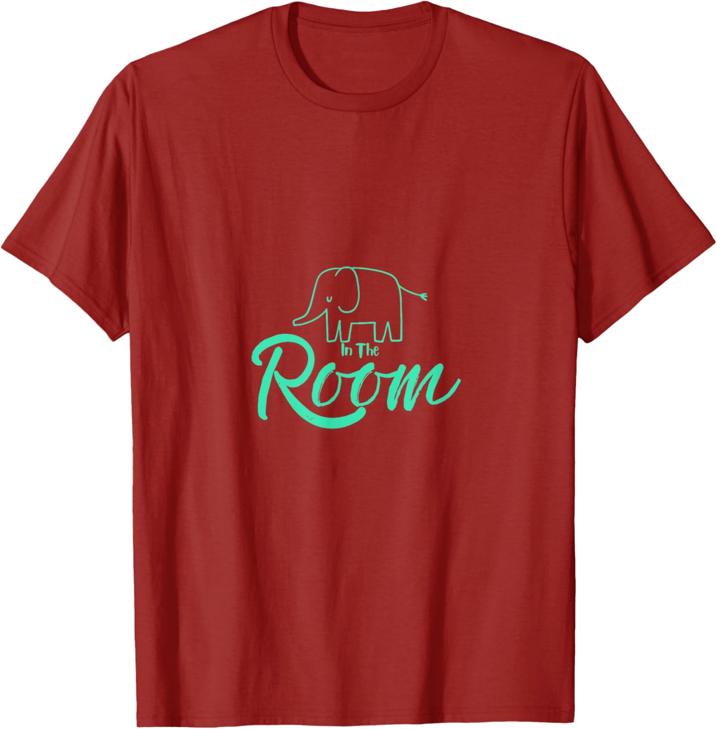 Unisex Elephant in the Room Tee Black Cotton Blend Short Sleeve T-Shirt - 14