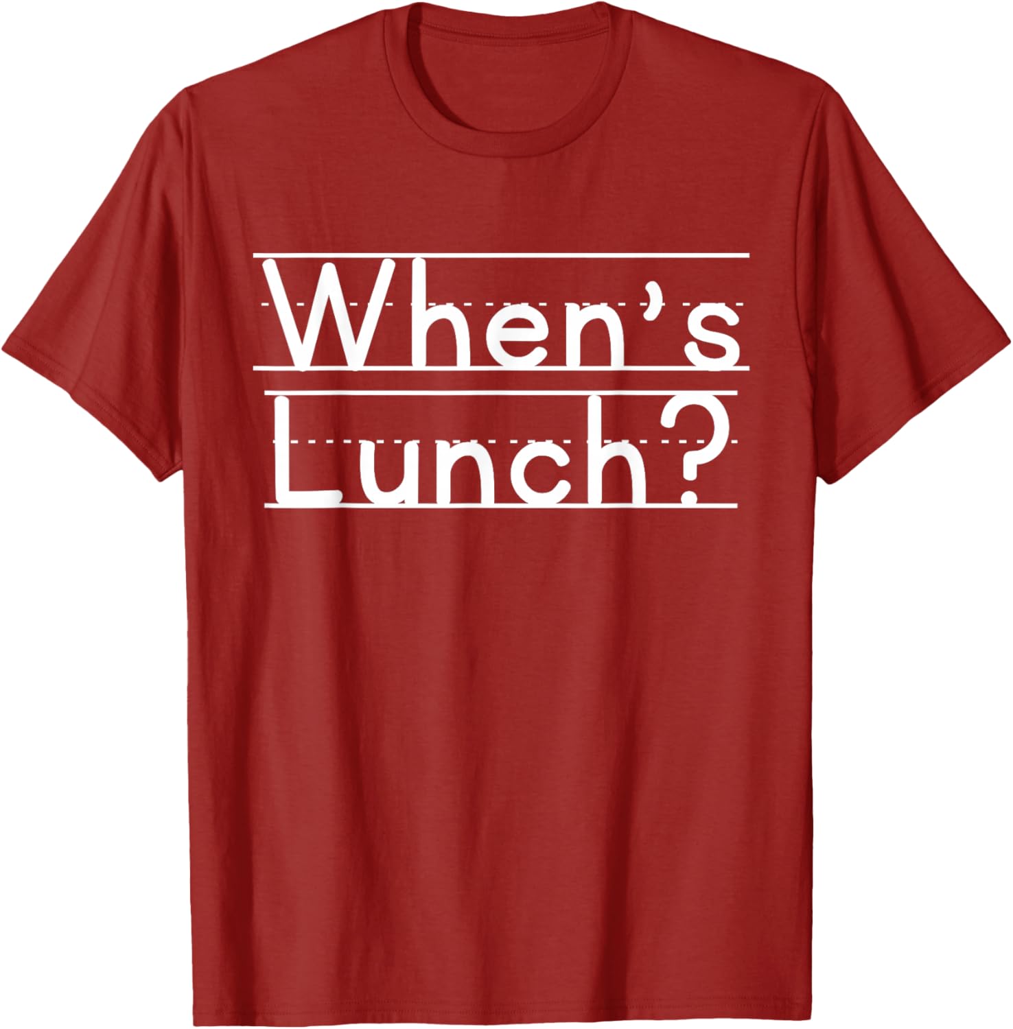 When's Lunch T-Shirt Fun Graphic Tee for Food Lovers and Foodies - 3
