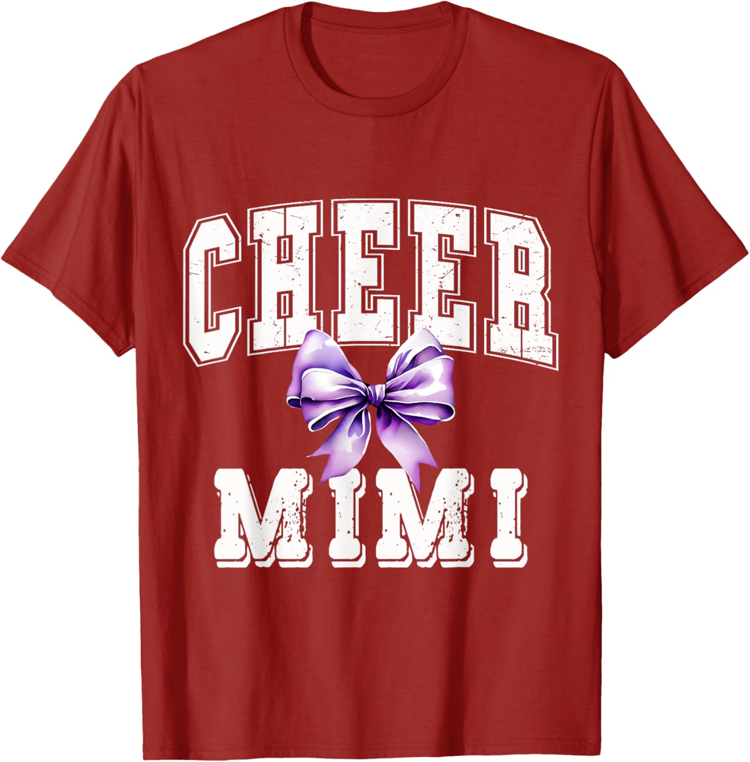 Cheer MIMI Coquette Purple Bow Cheerleader T-Shirt for Stylish Fans - 17