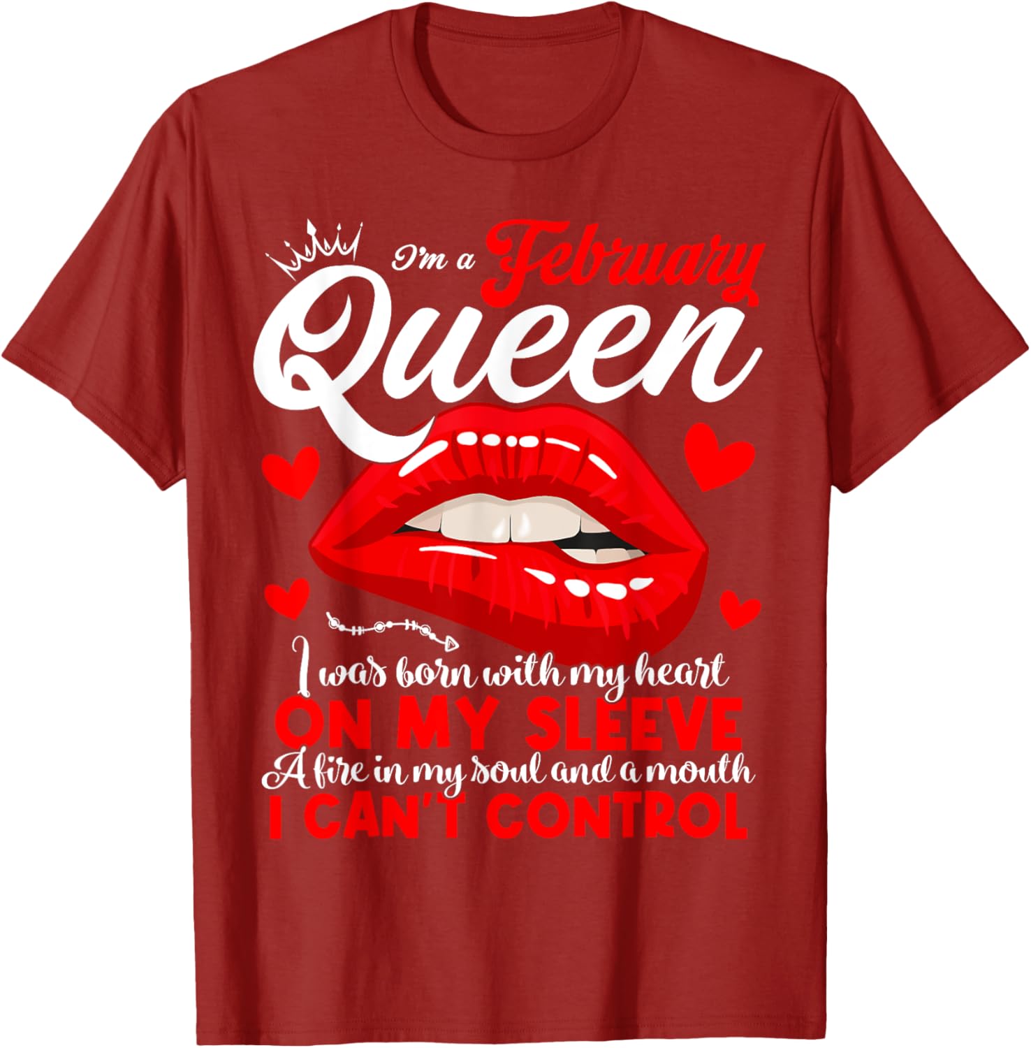 February Birthday Queen T-Shirt for Women and Girls - Celebrate Your Shine - 18