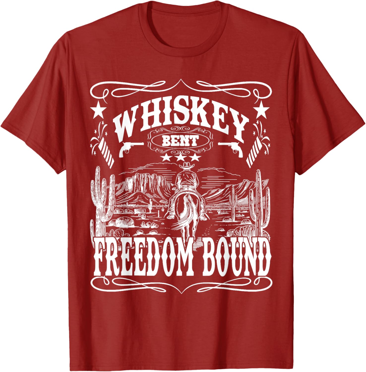 American Cowboy Whiskey Bent Freedom Bound T-Shirt for Comfortable Style - 3