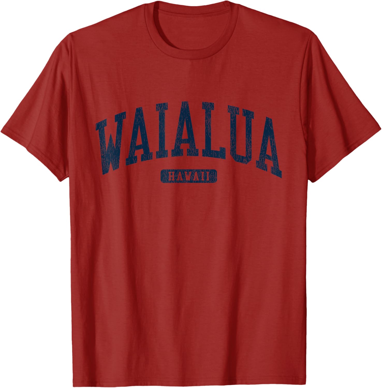 Waialua Hawaii College Style Blue T-Shirt for Casual Wear and Comfort - 5