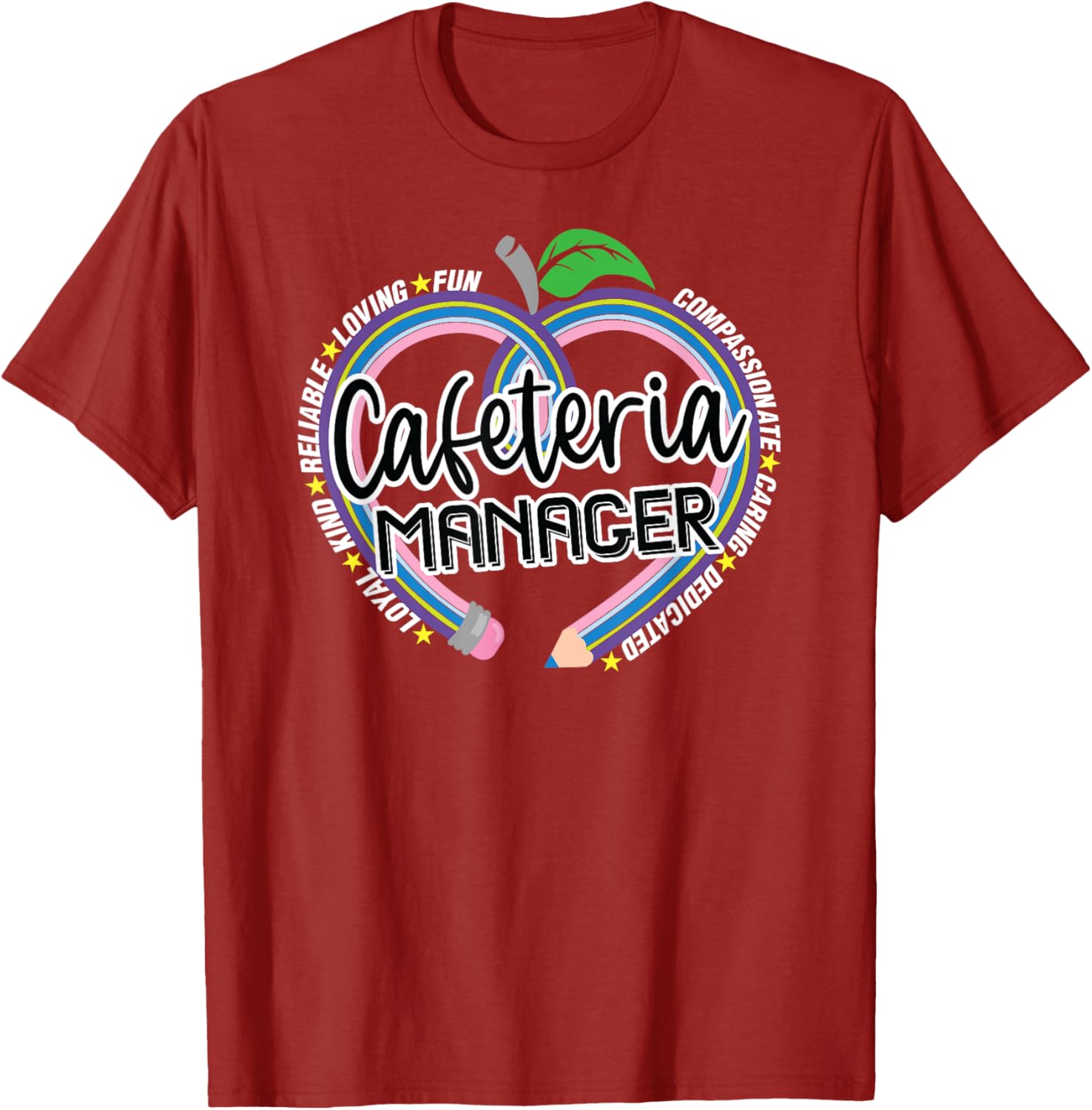 Cafeteria Manager T-Shirt for School Lunch Heroes - Fun Food Services Tee - 6