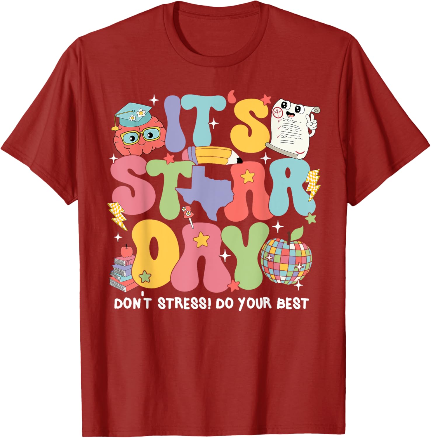 Test Day Groovy STaAR Day Don't Stress T-Shirt for Students - 7