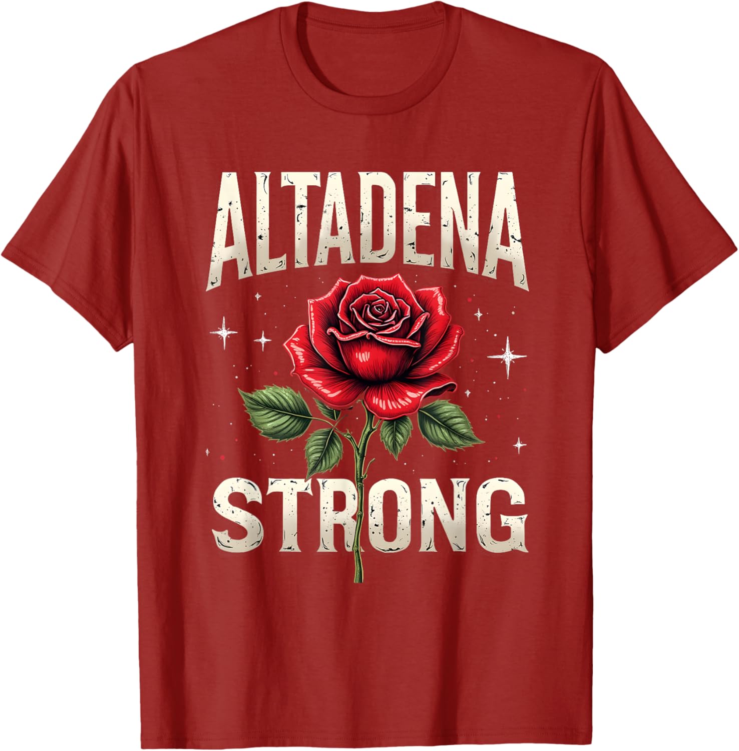 Altadena Strong Red Rose Costume Design T-Shirt for Unique Style - 11