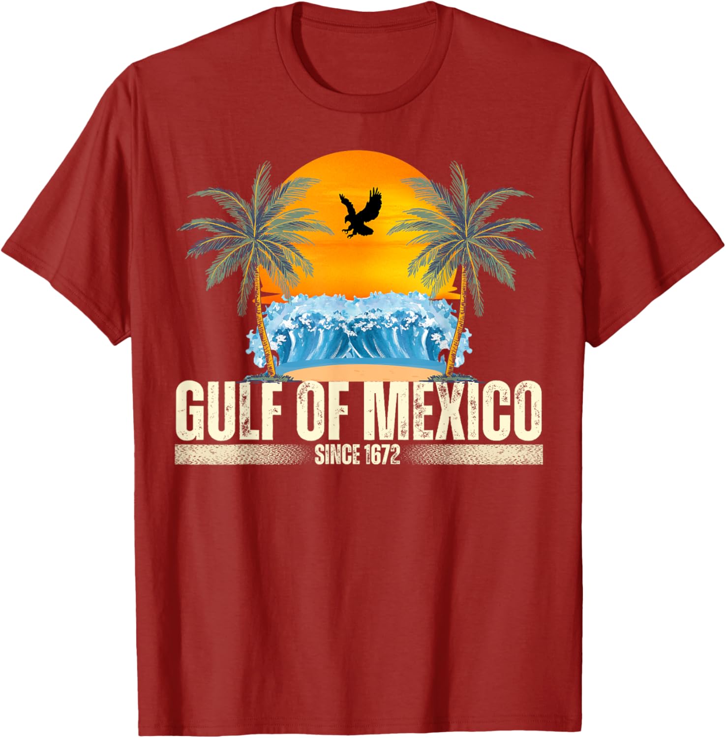 Vintage Gulf of Mexico Beach T-Shirt Since 1672 Retro Style Clothing - 5