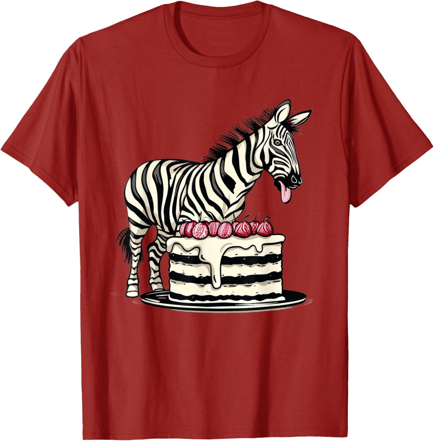 Zebra Cake Funny T-Shirt for Fun-Loving Foodies and Animal Lovers - 6