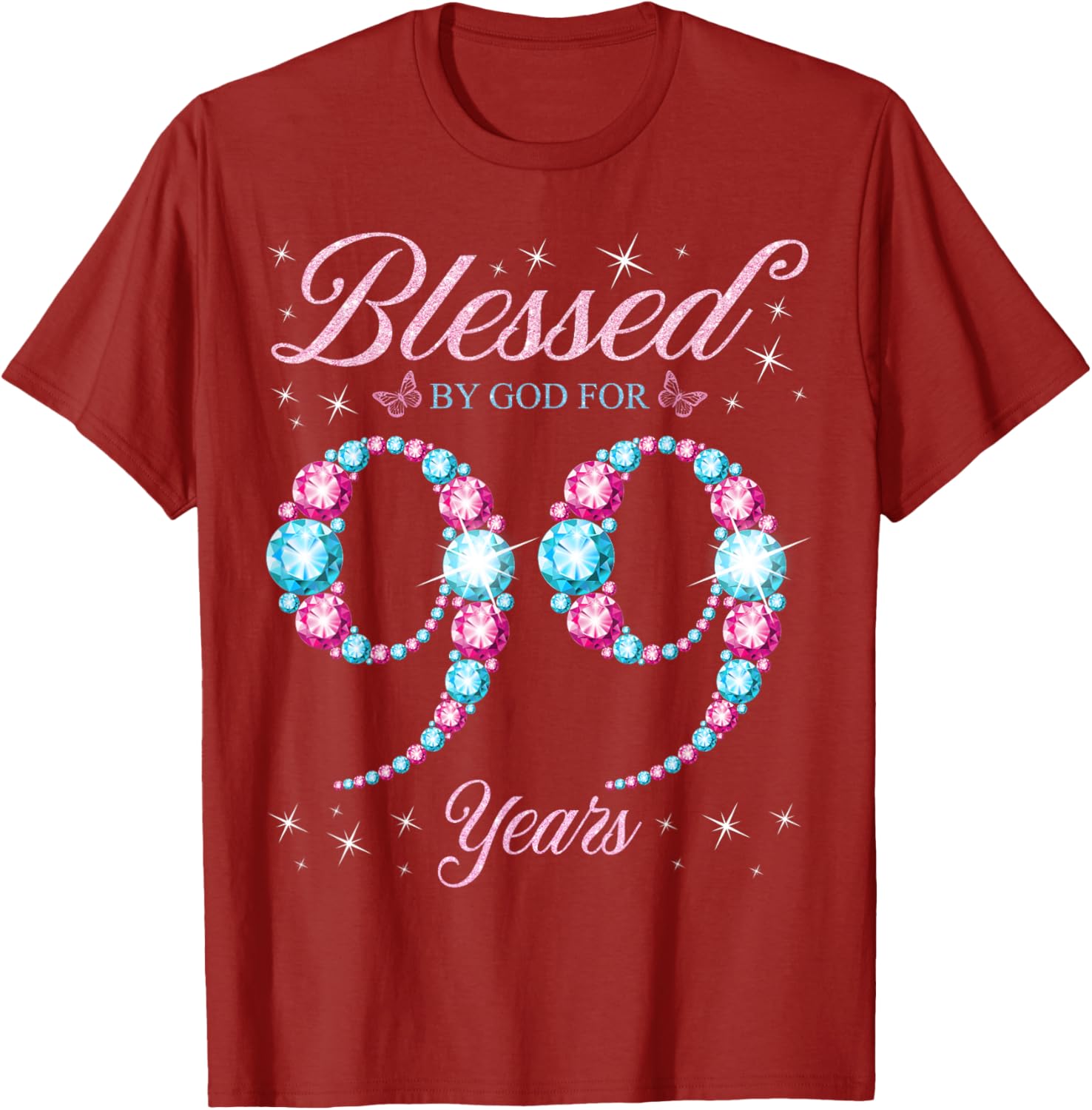 Blessed By God 99th Birthday Queen T-Shirt for Celebrating Her Legacy - 4