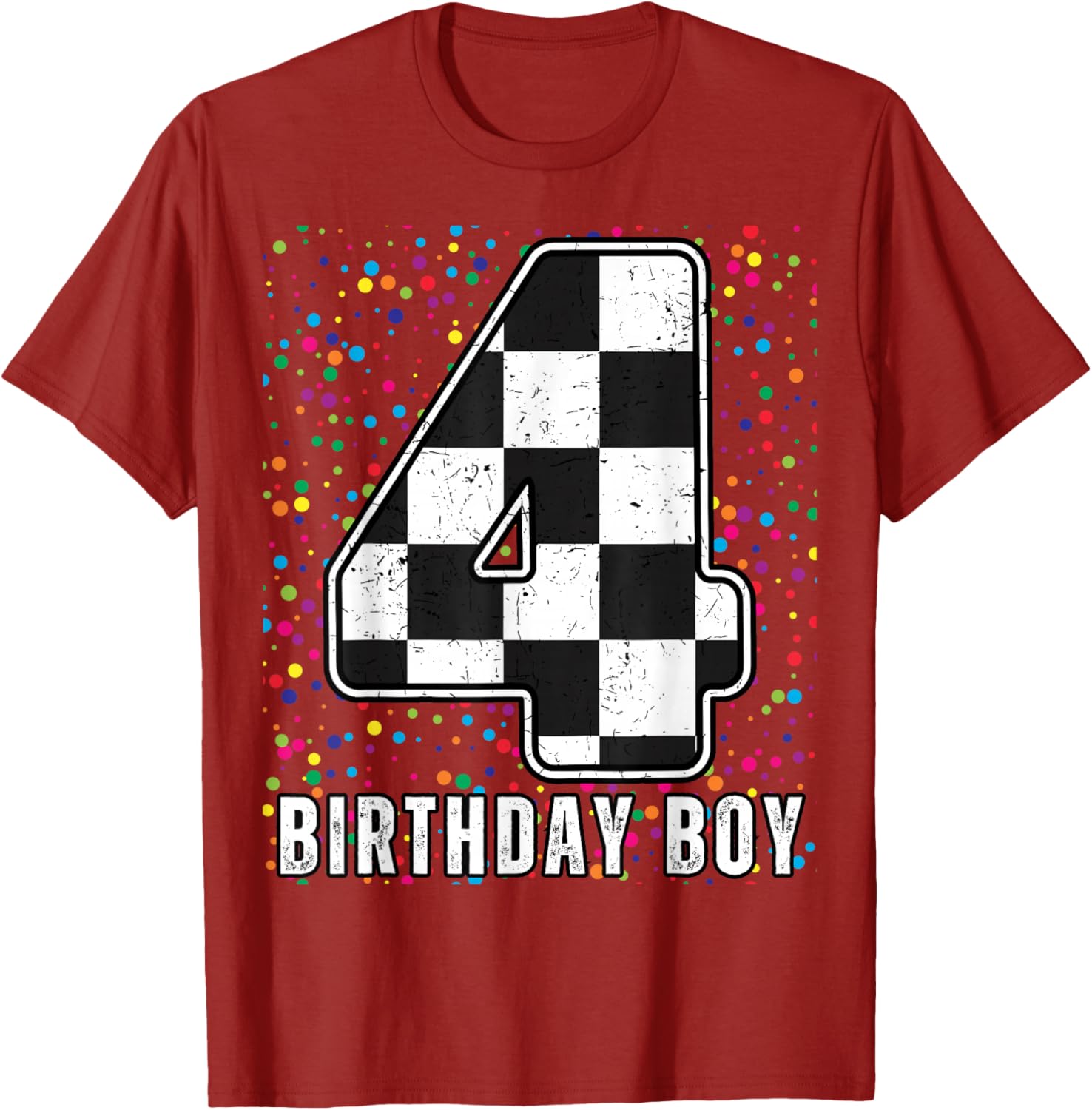 It's My 4th Birthday Racing Car Shirt for Boys Fun Family T-Shirt - 6
