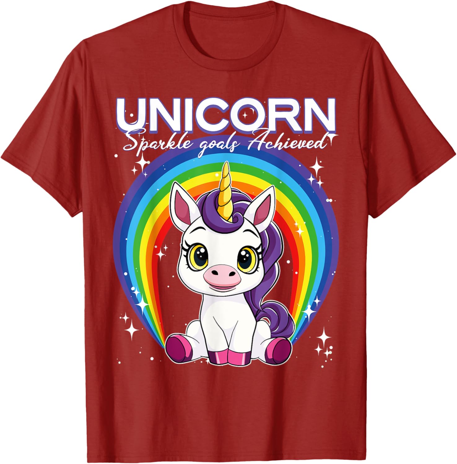 Unicorn Sparkle Goals Achieved T-Shirt for Dreamers and Believers - 11