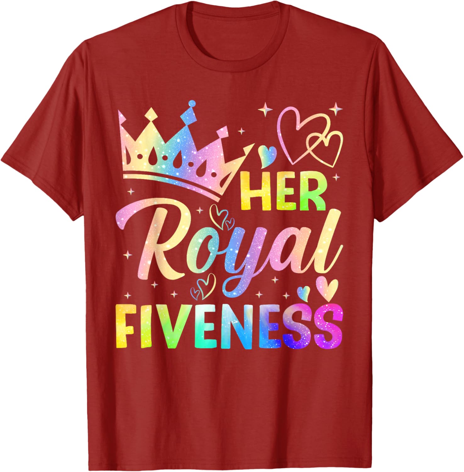 Her Royal Fiveness 5th Birthday T-Shirt for Girls Fun Celebration Outfit - 4
