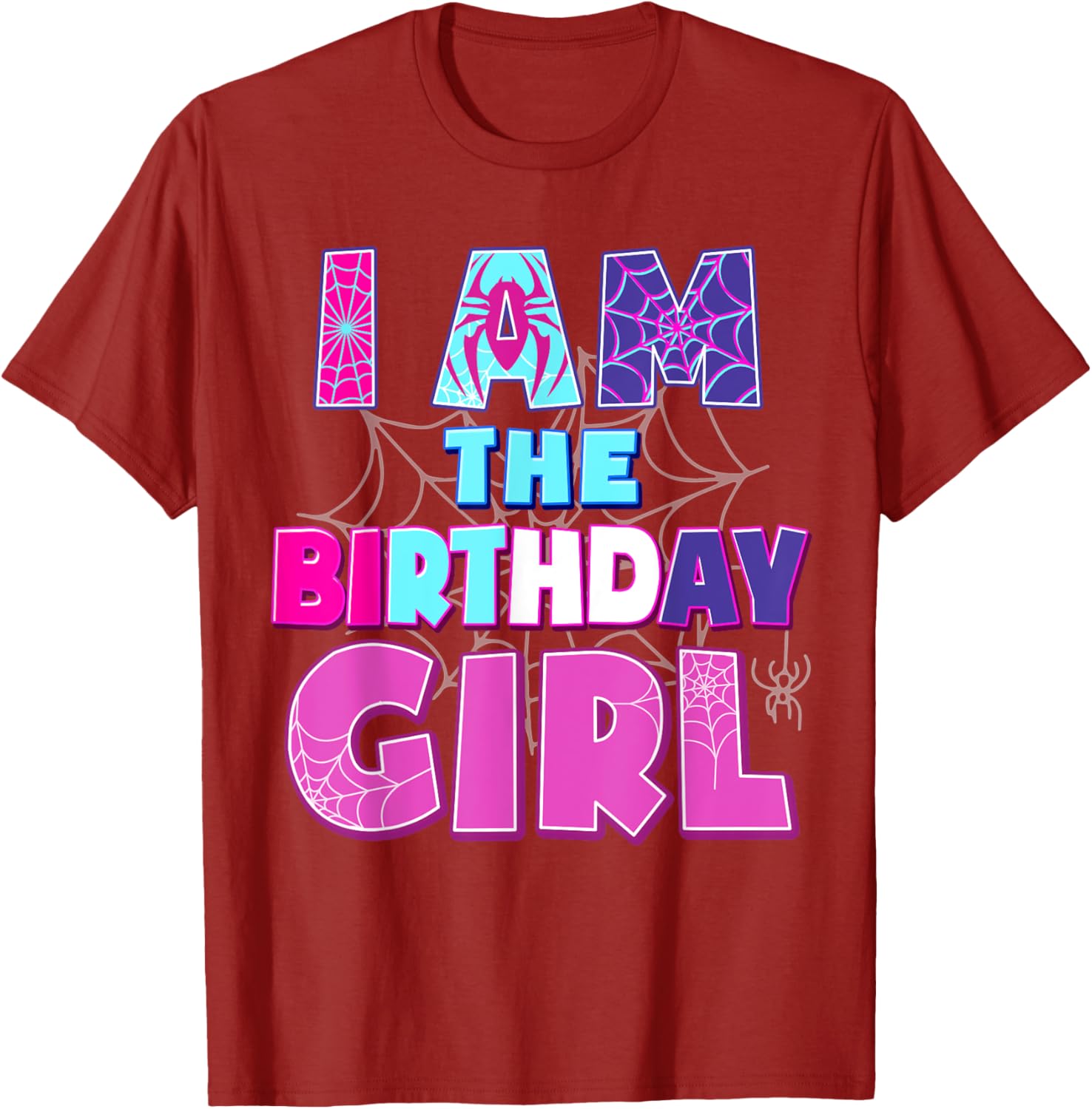Funny Birthday Girl Spider T-Shirt for Birthday Party Fun - 3