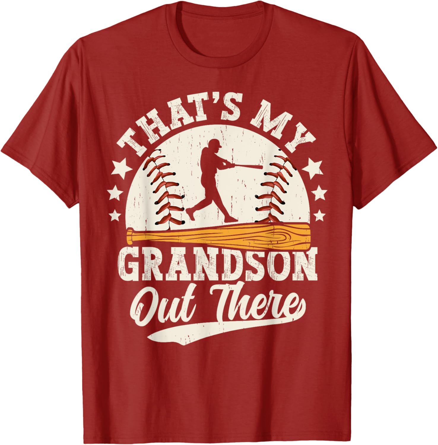 Baseball Grandma Grandpa That's My Grandson Out There T-Shirt - 2