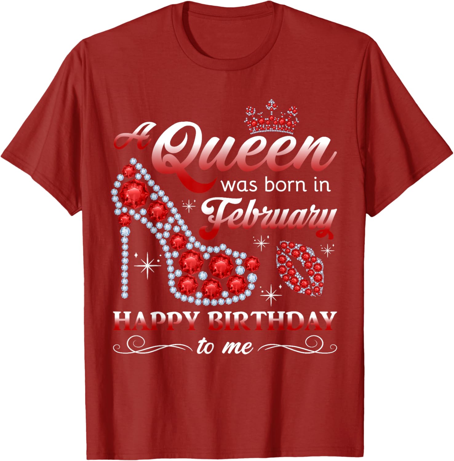 February Birthday Queen T-Shirt for Women and Girls - Celebrate in Style - 6