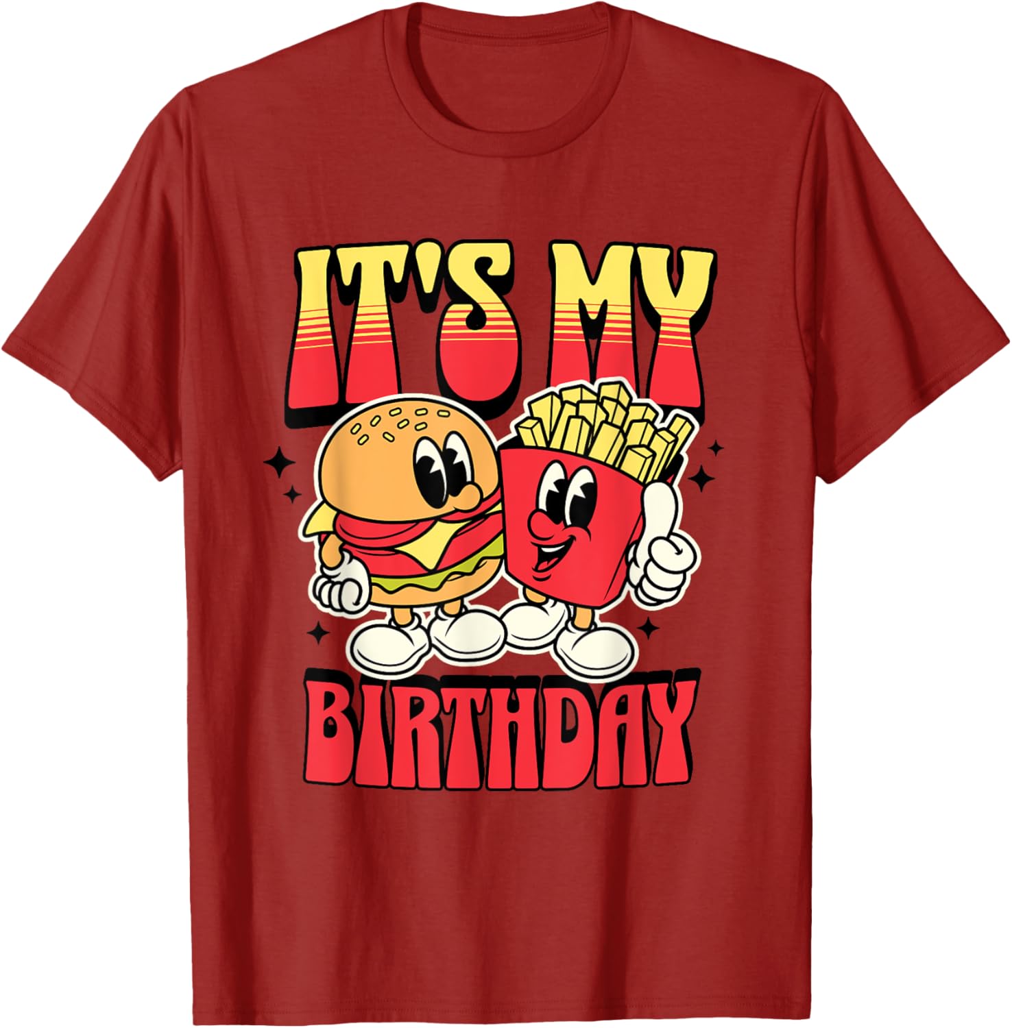 Burger Birthday Party T-Shirt for Fun Burger and Fries Lovers - 2