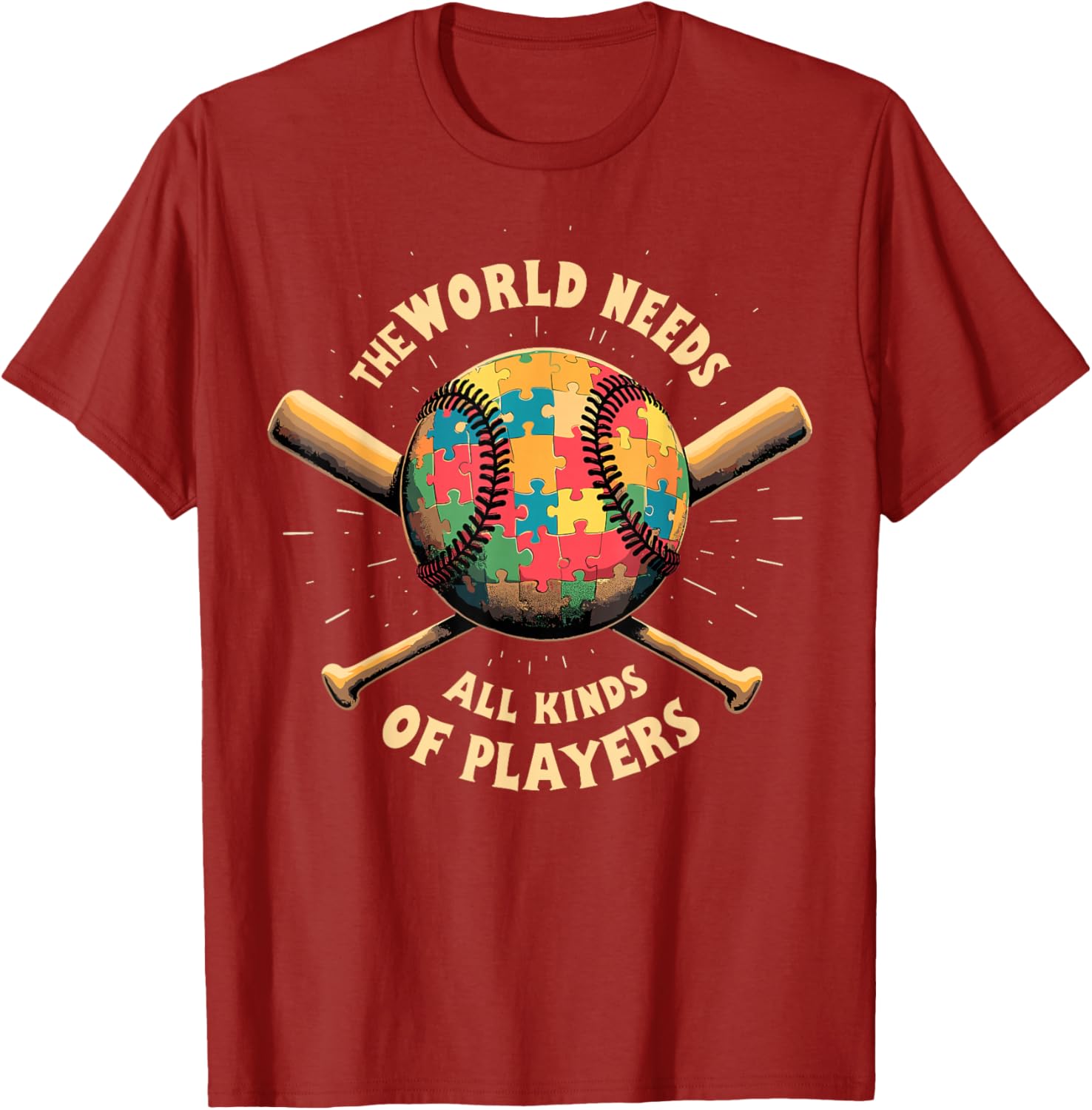 Autism Awareness Support T-Shirt for Baseball Players and Fans - 3