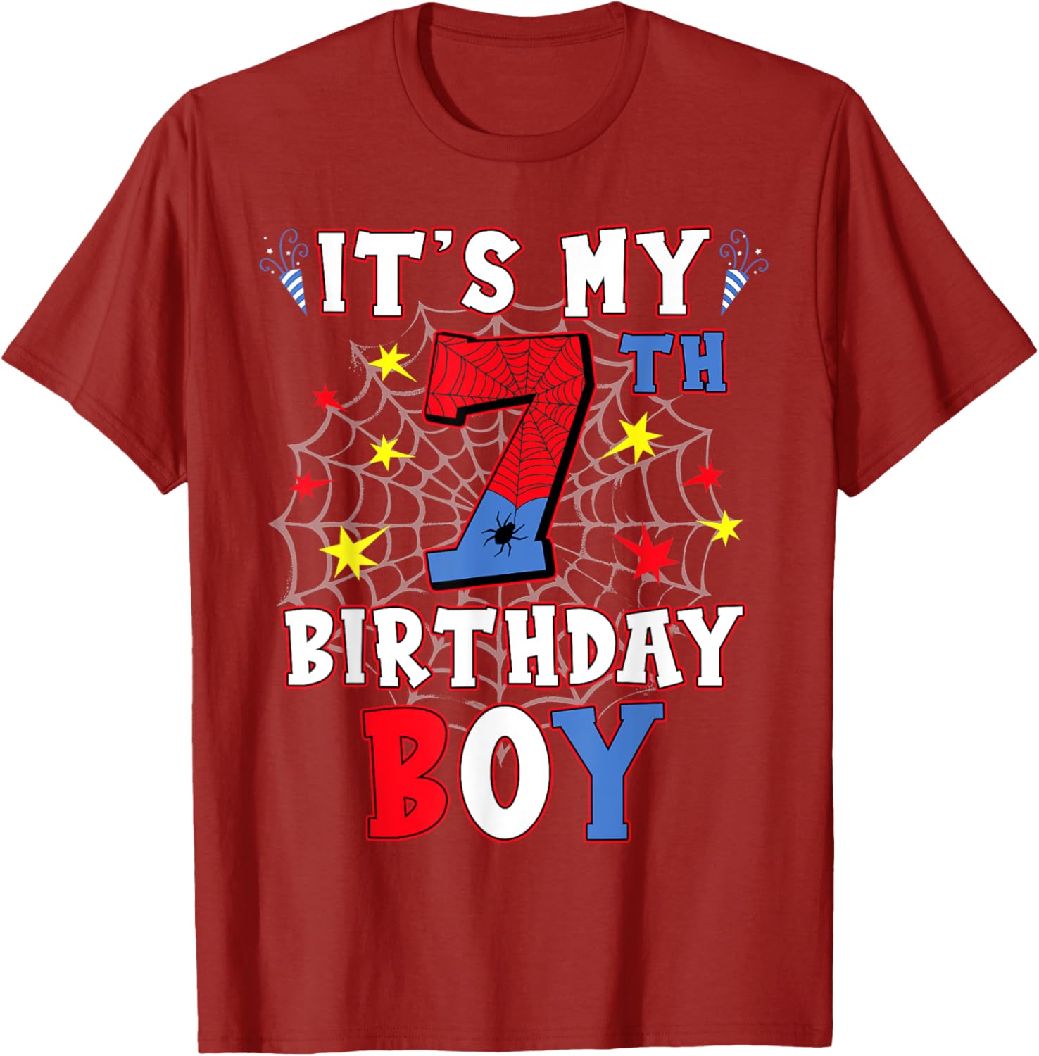 Funny It's My 7th Birthday T-Shirt for Boys and Teens Fun Celebration - 11