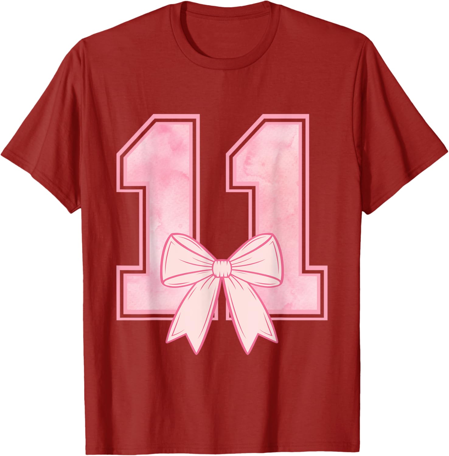 Cute Birthday Girl Pink Coquette Bow T-Shirt for 11 Year Olds - 12