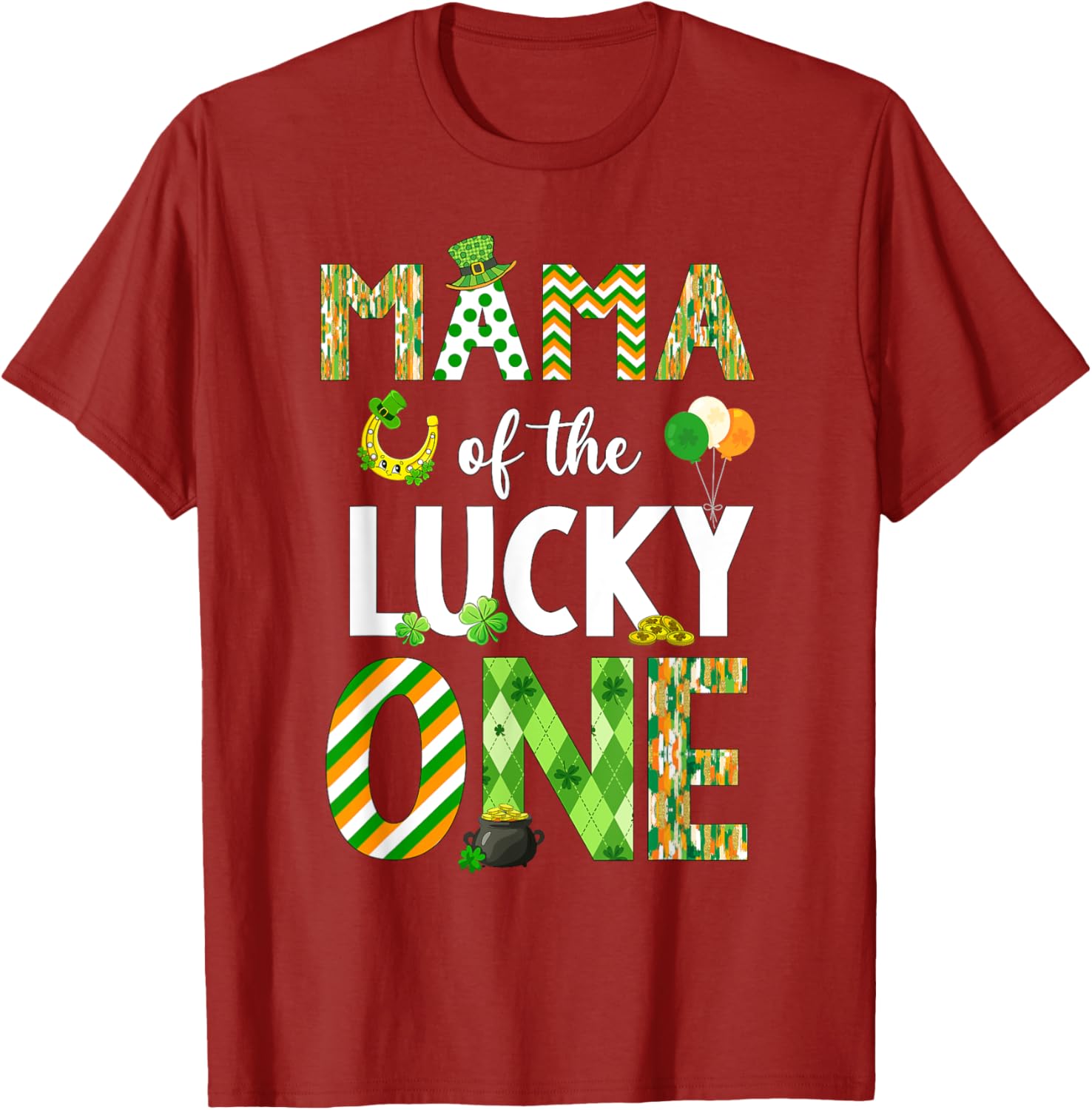 Mama Of The Lucky One 1st Birthday T-Shirt for St. Patrick's Day Fun - 8