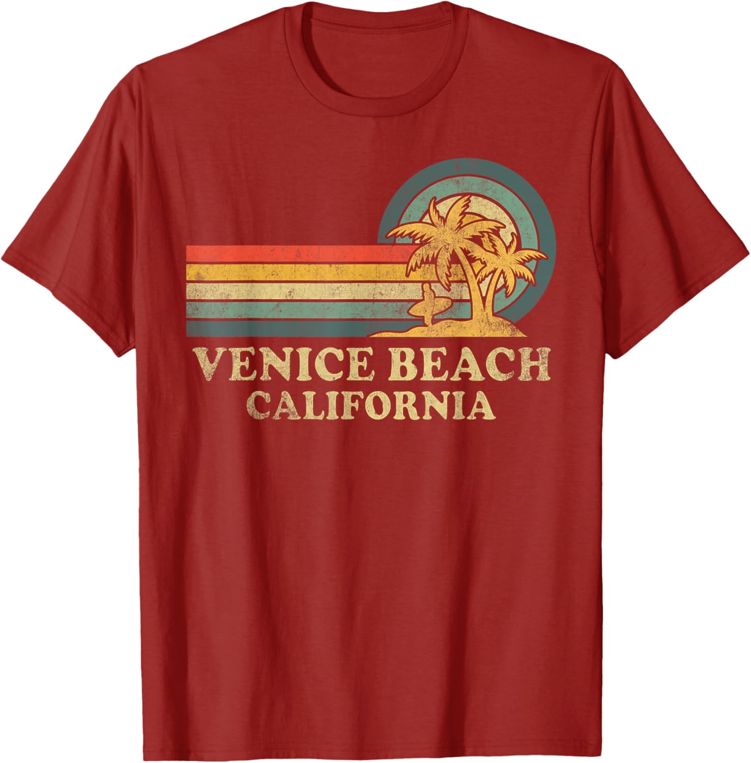 Vintage Venice Beach Family Vacation Palm Tree T-Shirt for Fun Lovers - 16