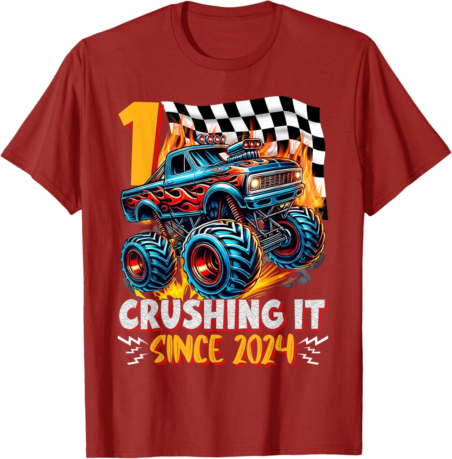 Birthday Monster Truck T-Shirt for 1 Year Old Boys - 1st Birthday Fun - 7