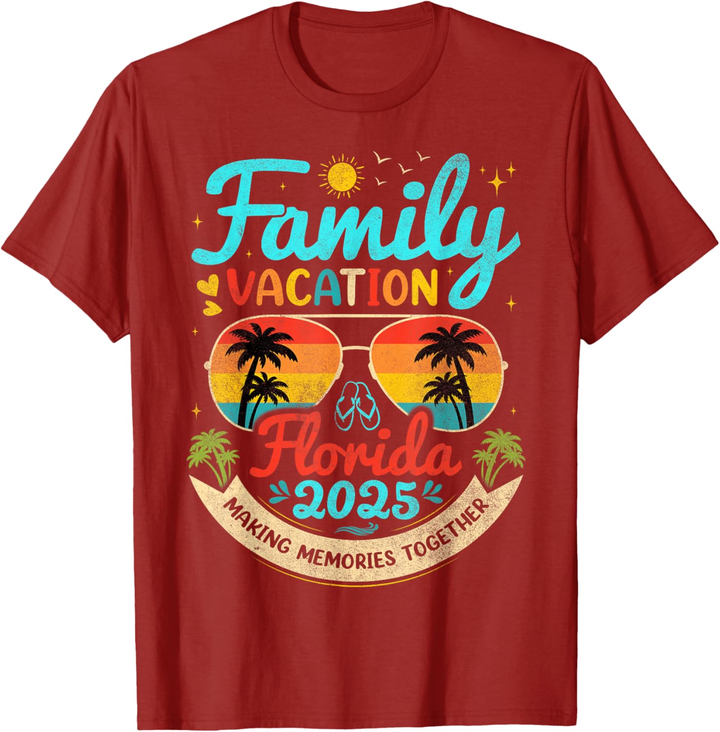 Vintage Florida Family Vacation Group T-Shirt for Memorable Trips 2025 - 2