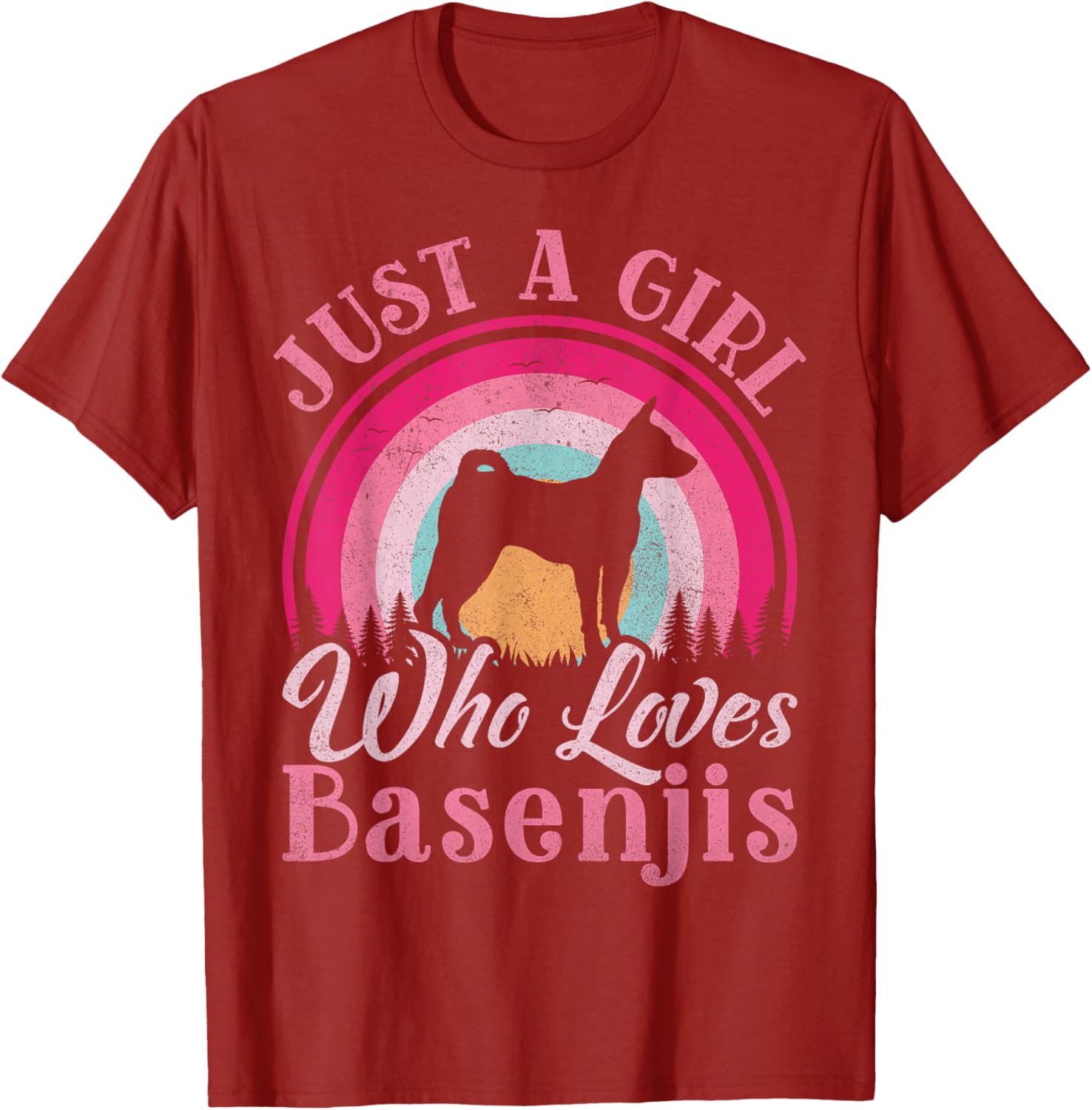 Just A Girl Who Loves Basenji Dog T-Shirt for Women and Girls - 5