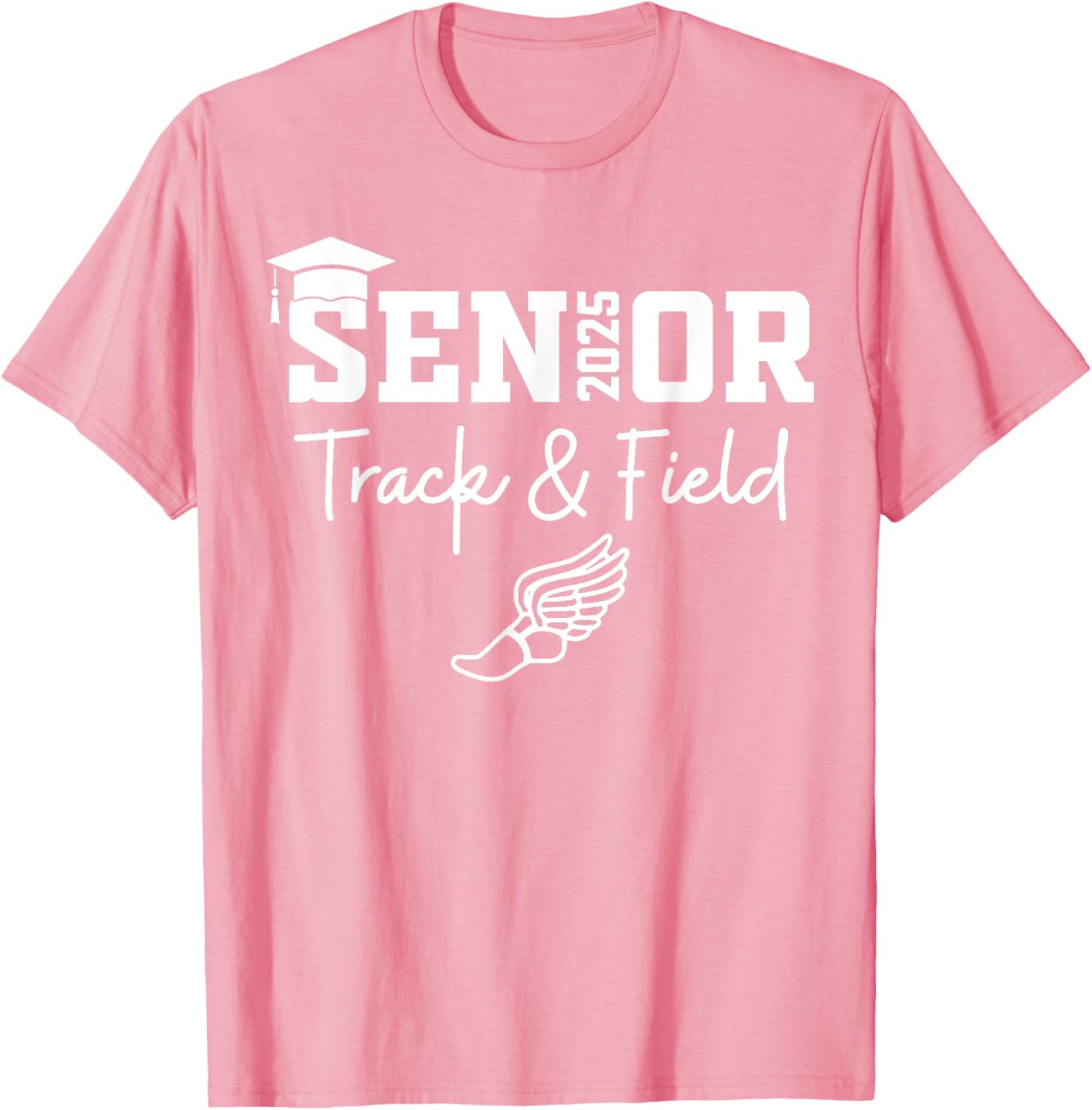 Track and Field Class of 2025 Graduation T-Shirt for Athletes - 18