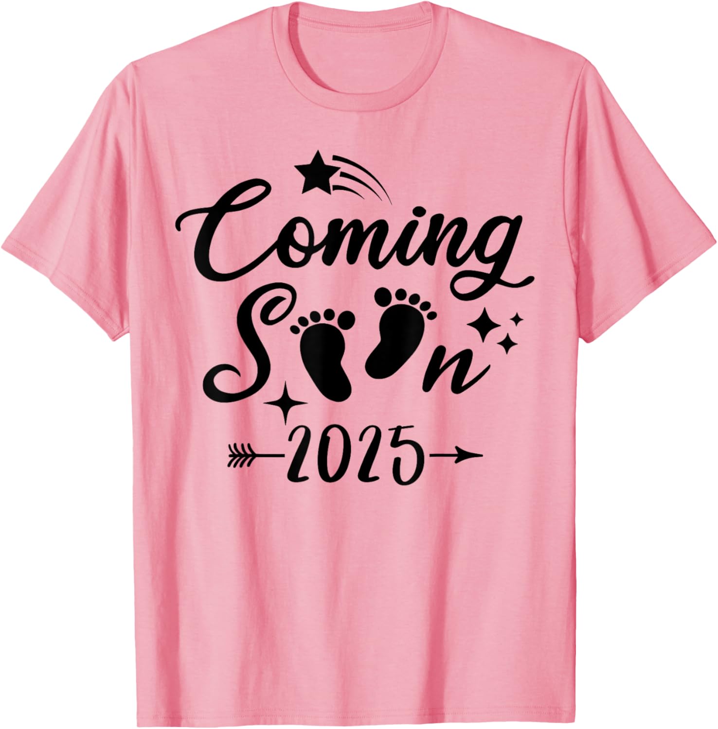 Baby Coming Soon 2025 Newborn Reveal T-Shirt for Expecting Parents - 5