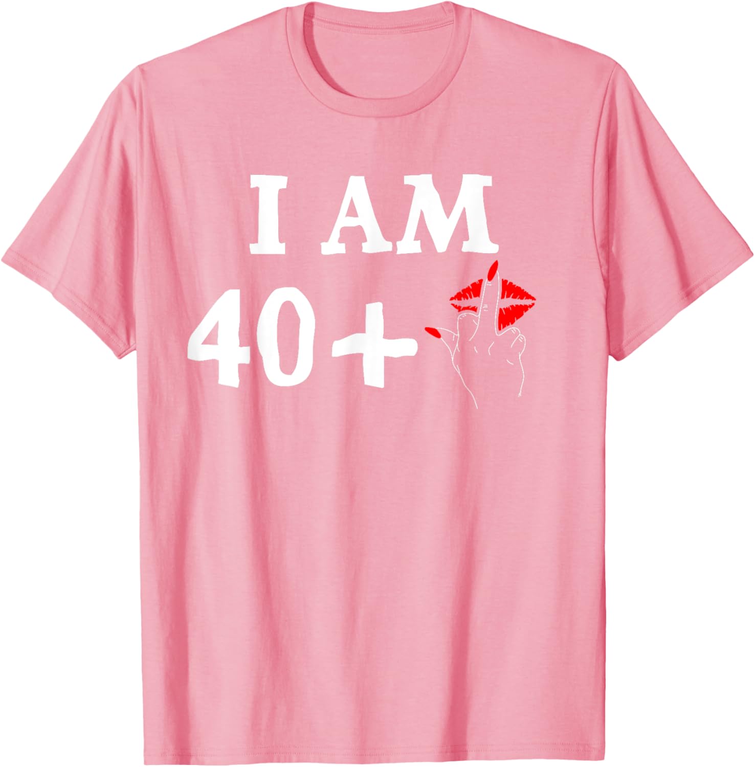 Funny 40th Birthday T-Shirt for Women I Am 40 Plus 1 Middle Finger Tee - 27