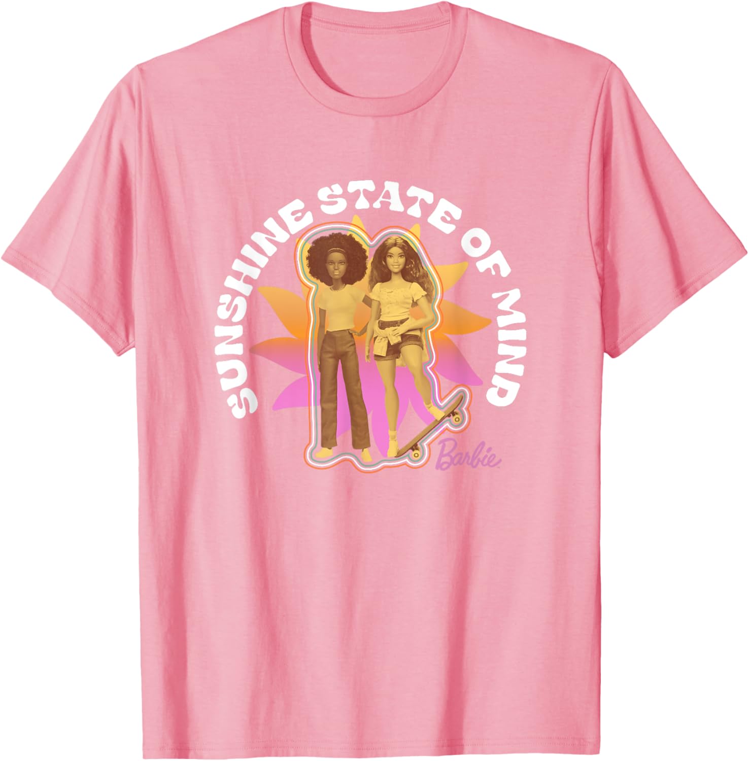 Barbie Sunshine State of Mind Let's Roll T-Shirt for Fun Trendy Style - 11