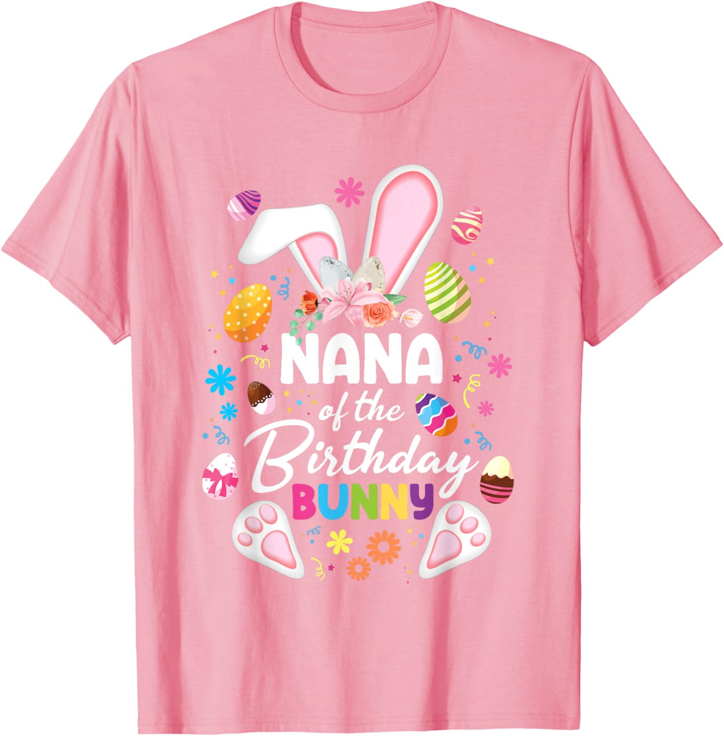 Nana Of The Birthday Bunny Easter Family Matching T-Shirt for Fun Celebrations - 18