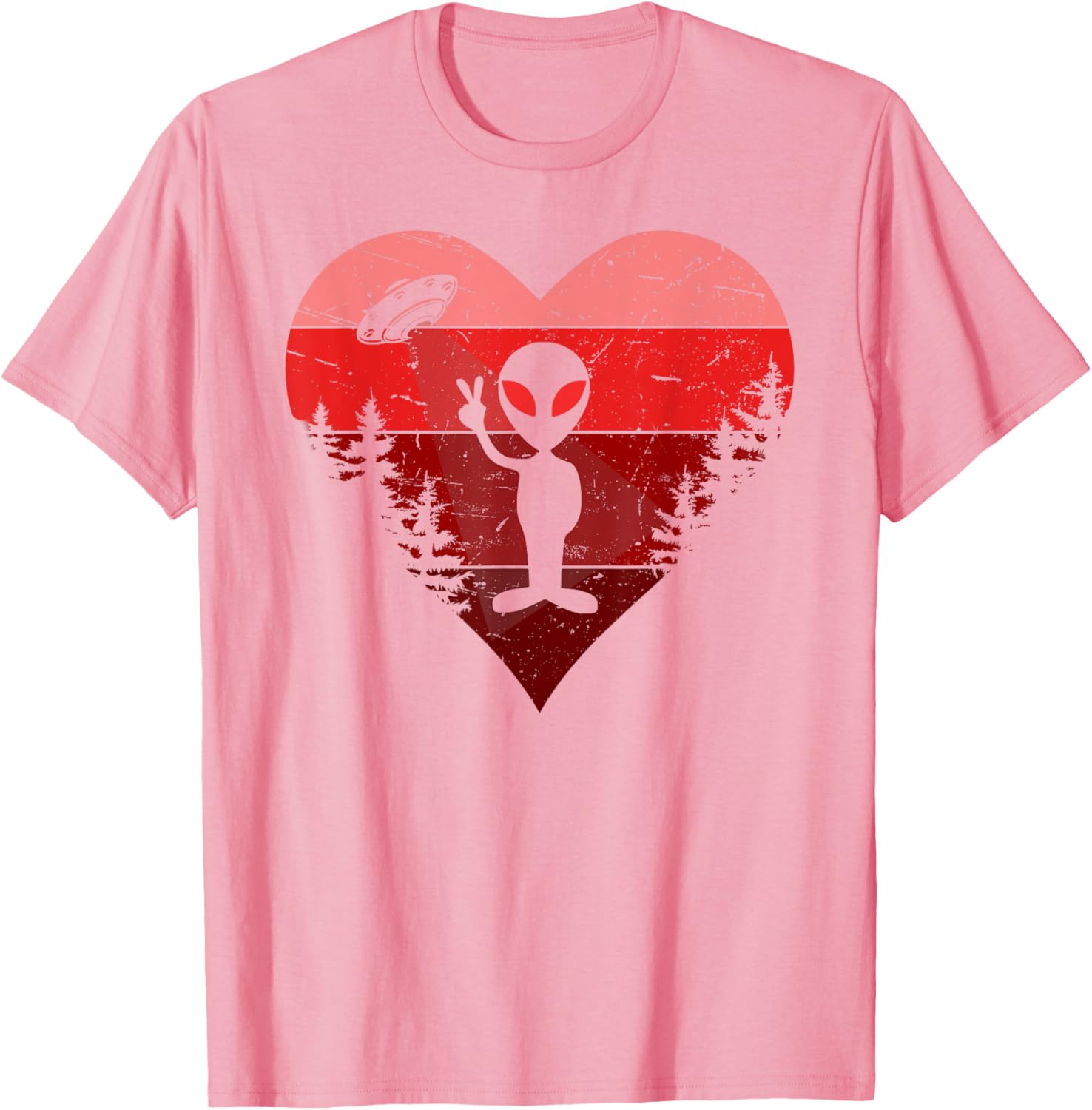 Alien Valentine's Day Retro T-Shirt for Extraterrestrial Love Fans - 5
