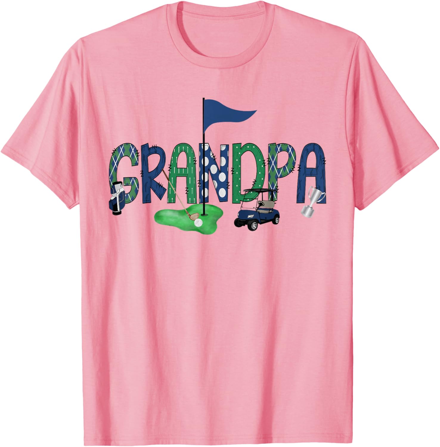 Grandpa Of The Birthday Boy Golf T-Shirt for Hole in One Celebrations - 5