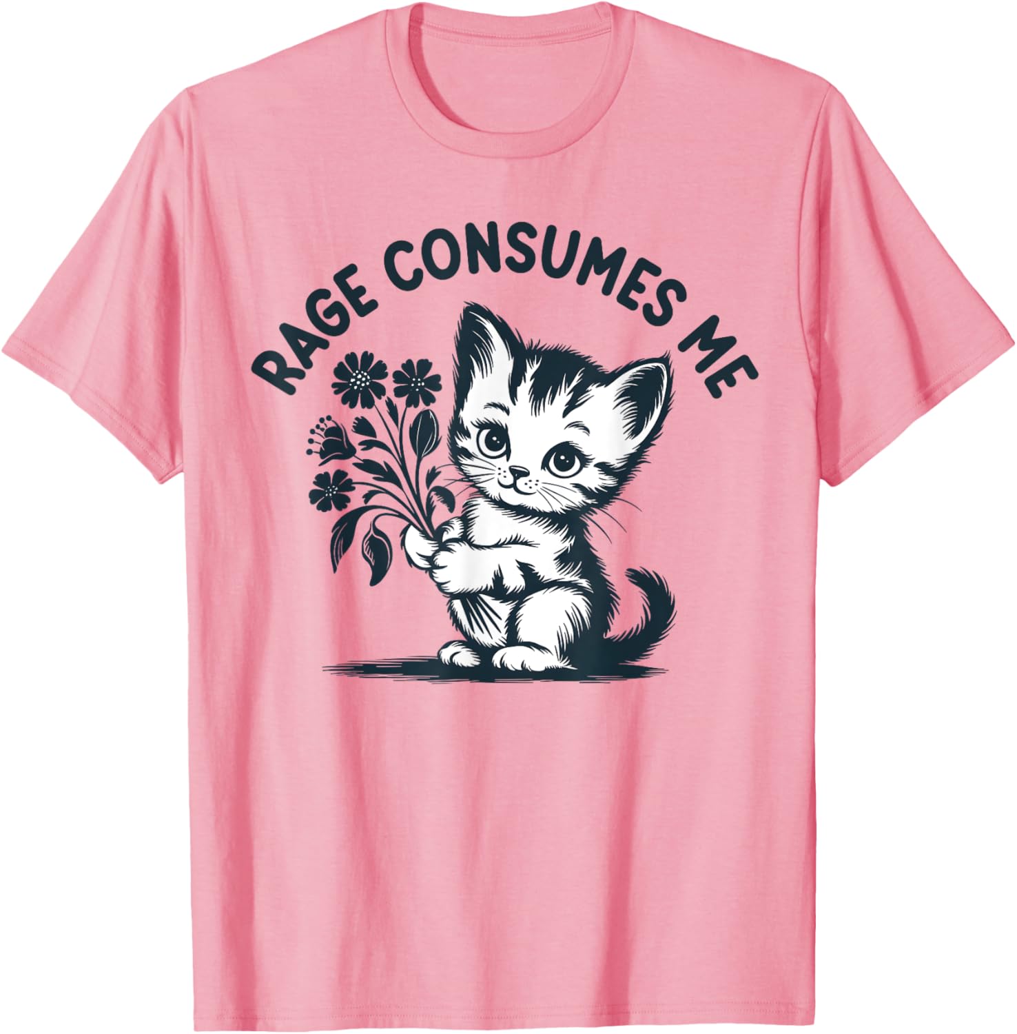 Cat Rage Consumes Me Funny T-Shirt for Men and Women - Stylish Pet Lover Tee - 6