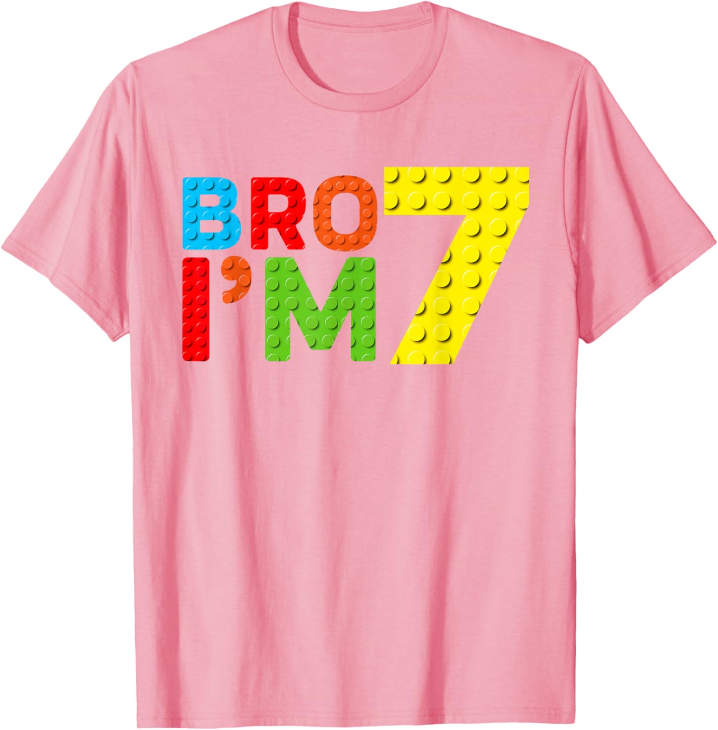 Adorable Boys 7th Birthday Building Block T-Shirt for Fun Celebration - 25