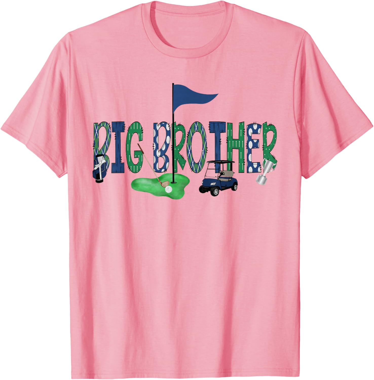 Big Brother Birthday Boy Golf T-Shirt for Hole in One Celebration - 1