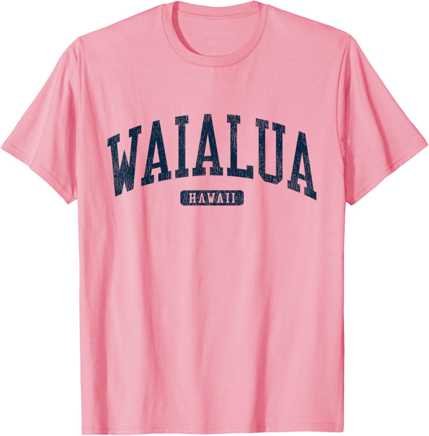 Waialua Hawaii College Style Blue T-Shirt for Casual Wear and Comfort - 2