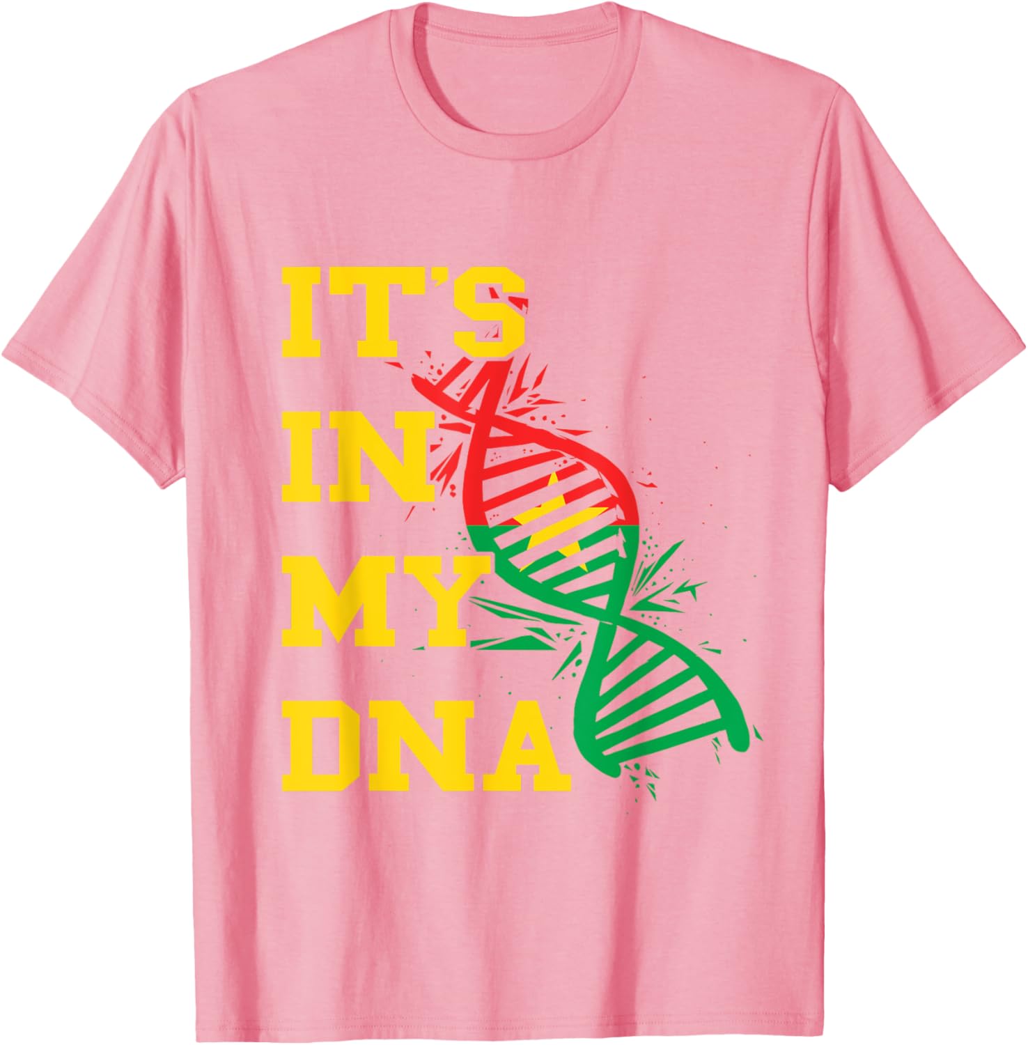 Burkina Faso Flag DNA Pride T-Shirt for Proud Burkina Fasoans - 24