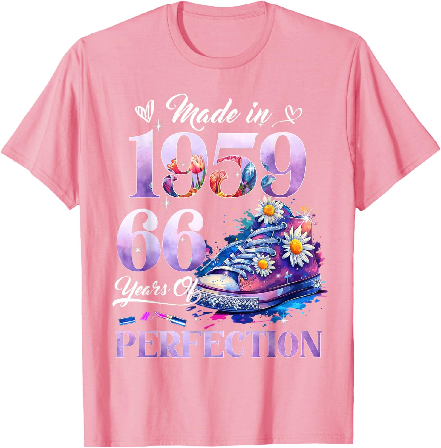 Floral 66th Birthday T-Shirt for Women Made in 1959 Unique Gift - 18