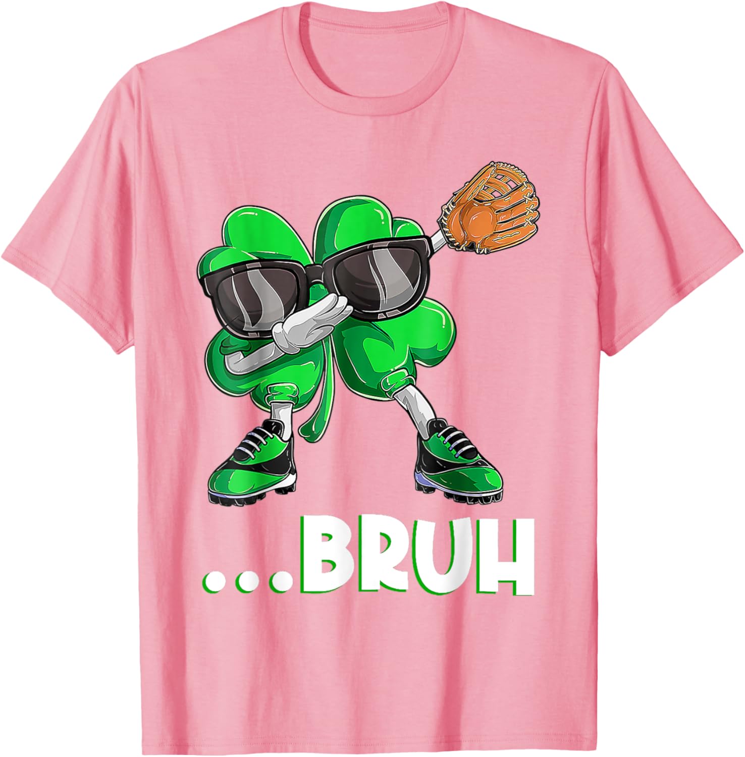 Bruh Dabbing Shamrock T-Shirt for St Patrick's Day - Fun Men's Apparel - 12