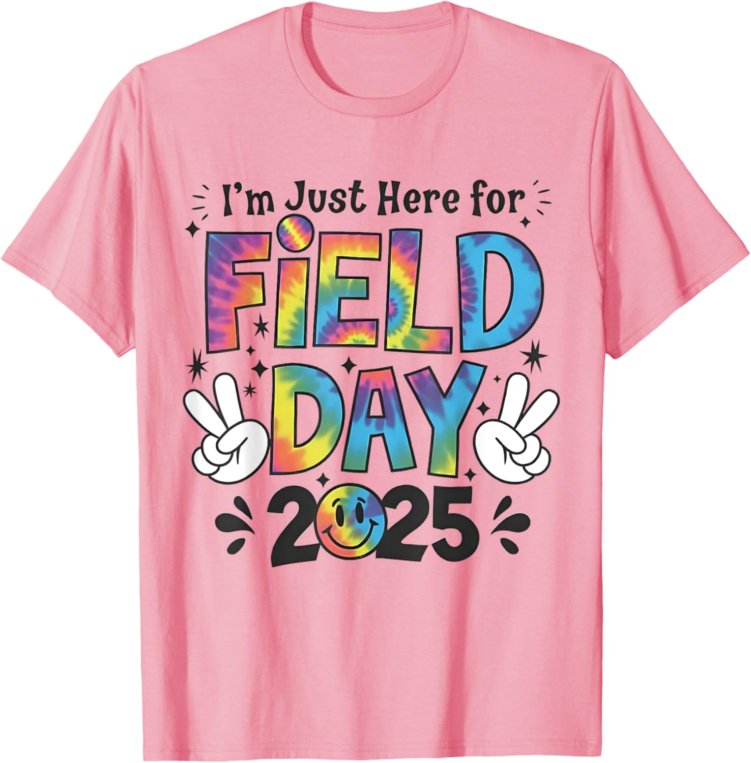 Tie Dye Field Day 2025 Peace Sign T-Shirt for Kids and Teachers - 5