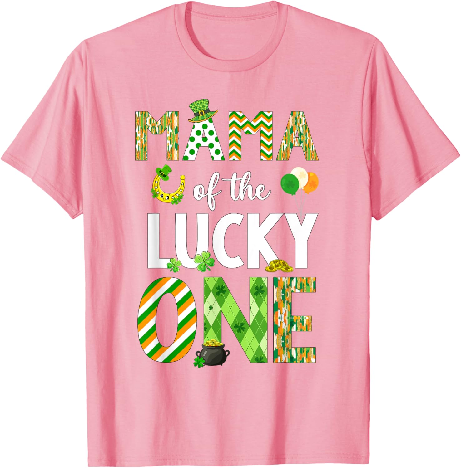 Mama Of The Lucky One 1st Birthday T-Shirt for St. Patrick's Day Fun - 13