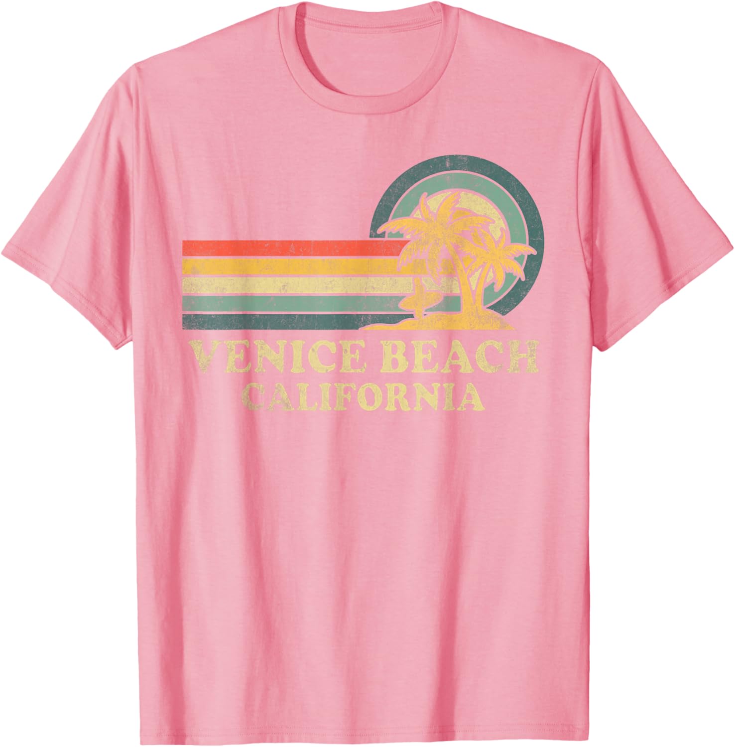 Vintage Venice Beach Family Vacation Palm Tree T-Shirt for Fun Lovers - 9