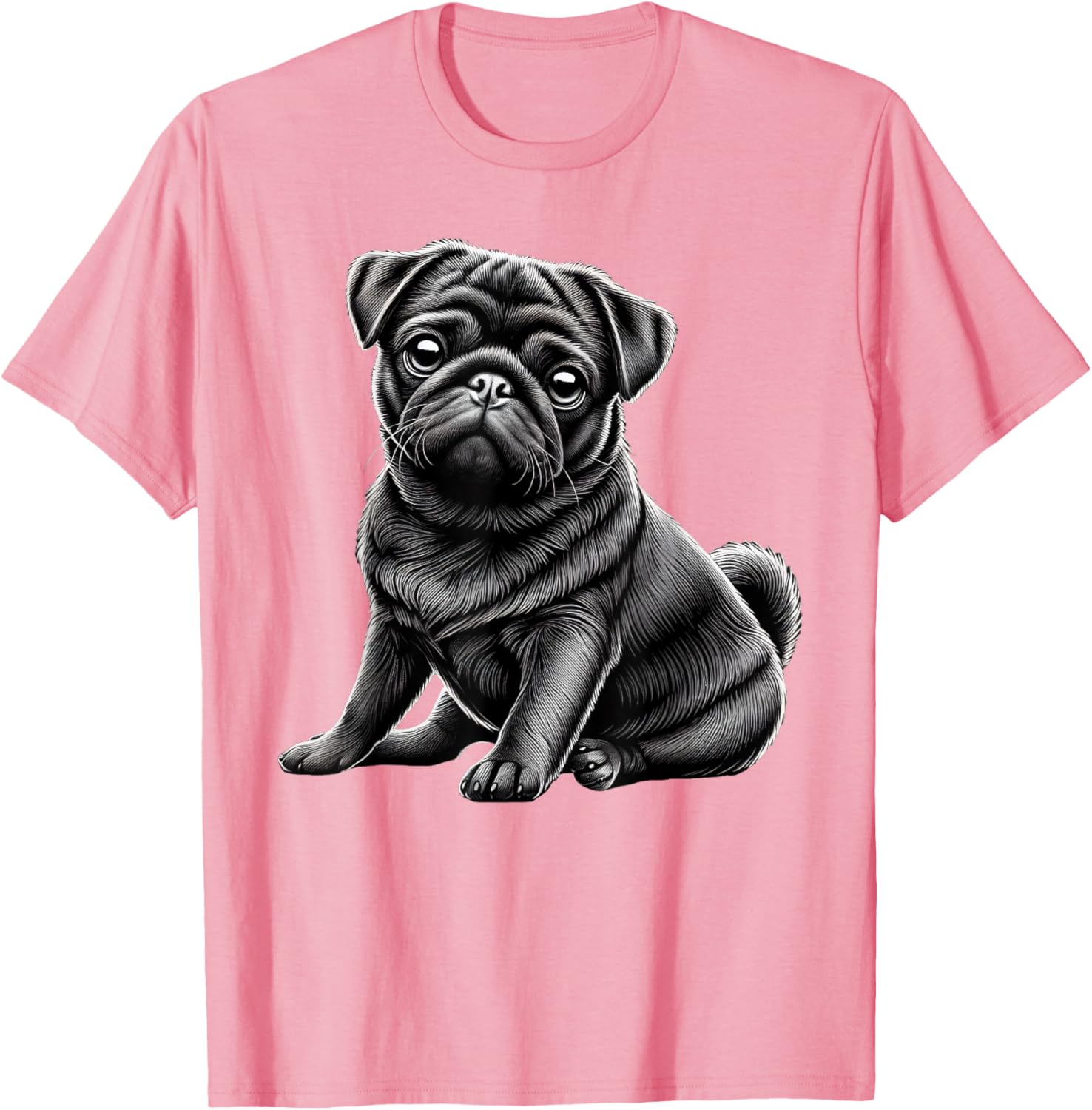 Adorable Black Pug T-Shirt for Men, Women, and Kids - Perfect Pet Gift - 1
