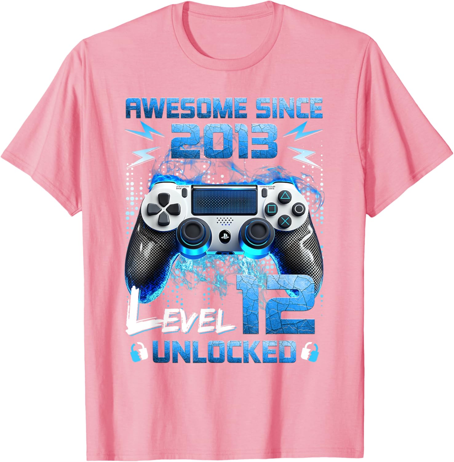 Level 12 Unlocked Video Gamer T-Shirt for 12 Year Old Birthday Fun - 18