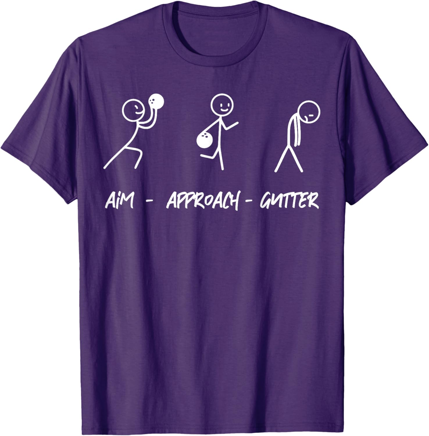 Aim Gutter Bowler T-Shirt for Bowling Lovers - Fun and Comfortable Wear - 15
