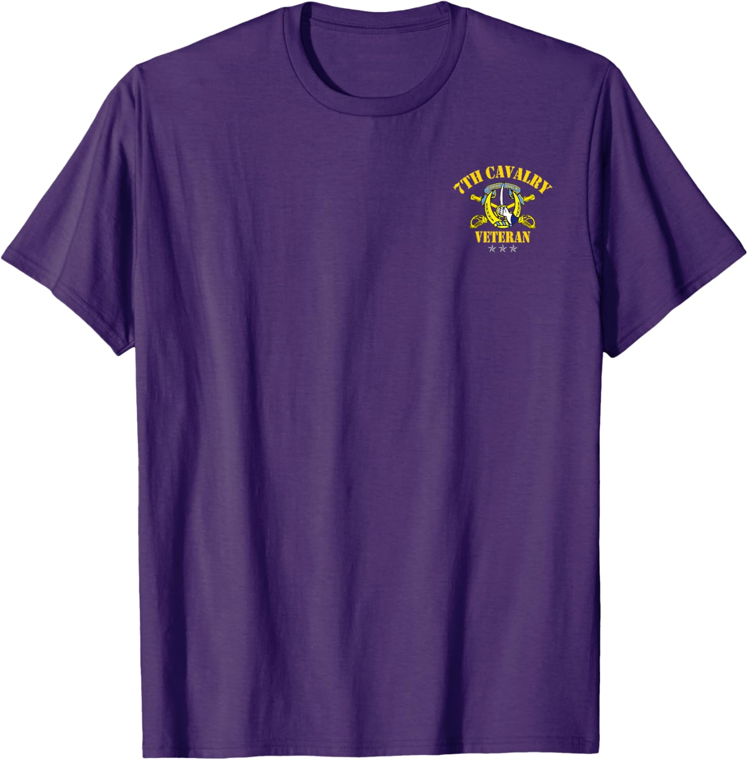 7th Cavalry Regiment Veteran T-Shirt with Patriotic Flag for Veterans Day - 13