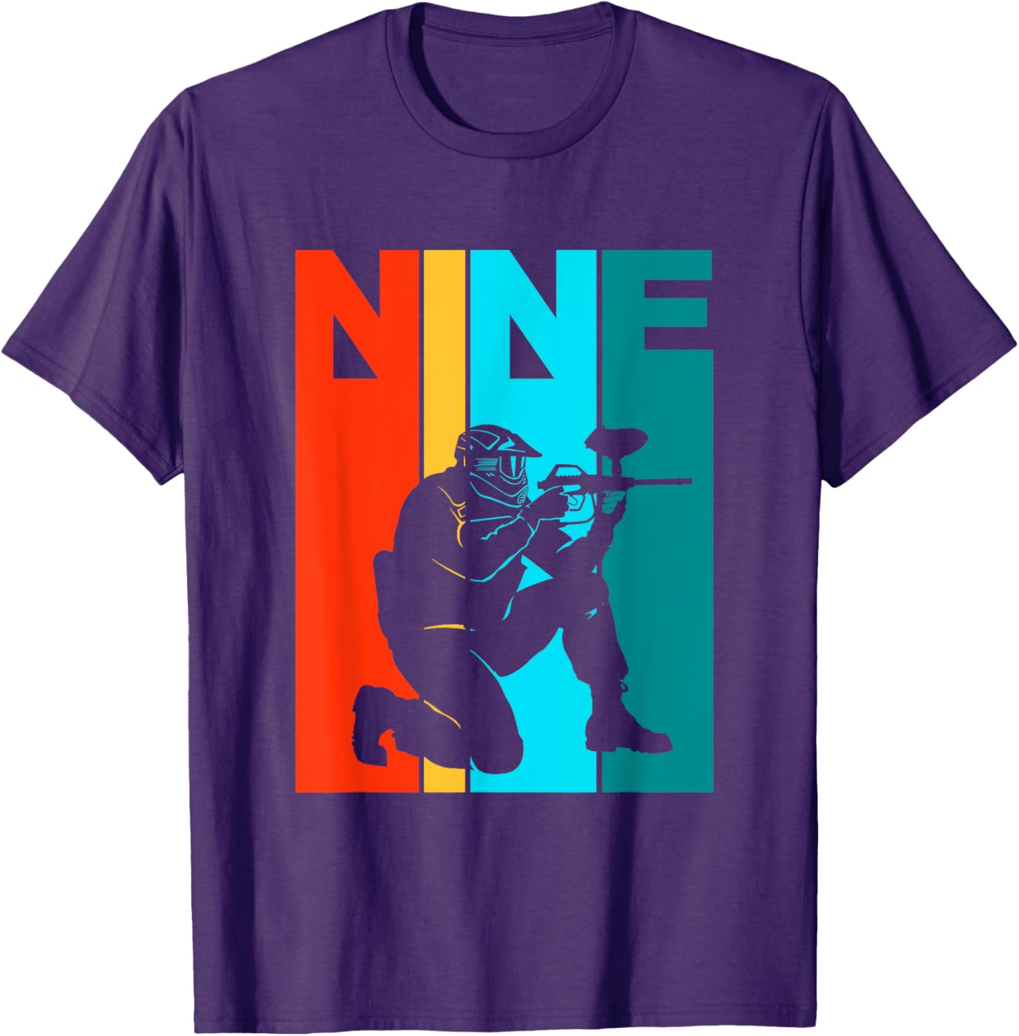 Cool 9th Birthday Paintball T-Shirt for Boys Fun Birthday Gift - 7
